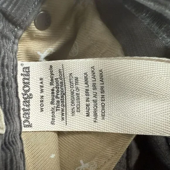 Patagonia‎ Corduroy Pants Men's 32x30 Gray Straight Fit Ironclad Worn Wear